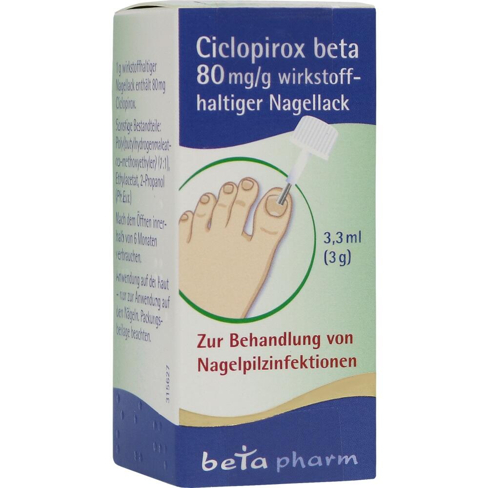 CICLOPIROX beta 80 mg/g wirkstoffhalt.Nagellack