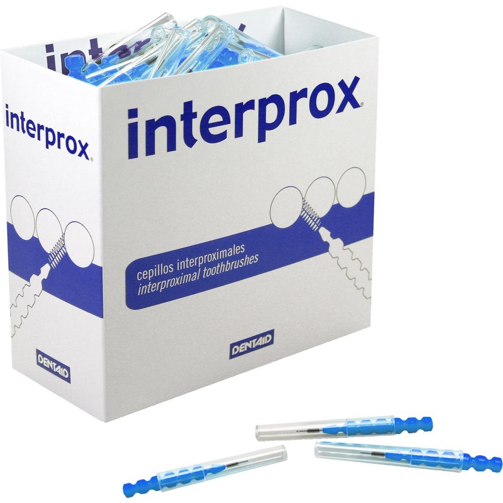 INTERPROX reg conical blau Interdentalbürste Box