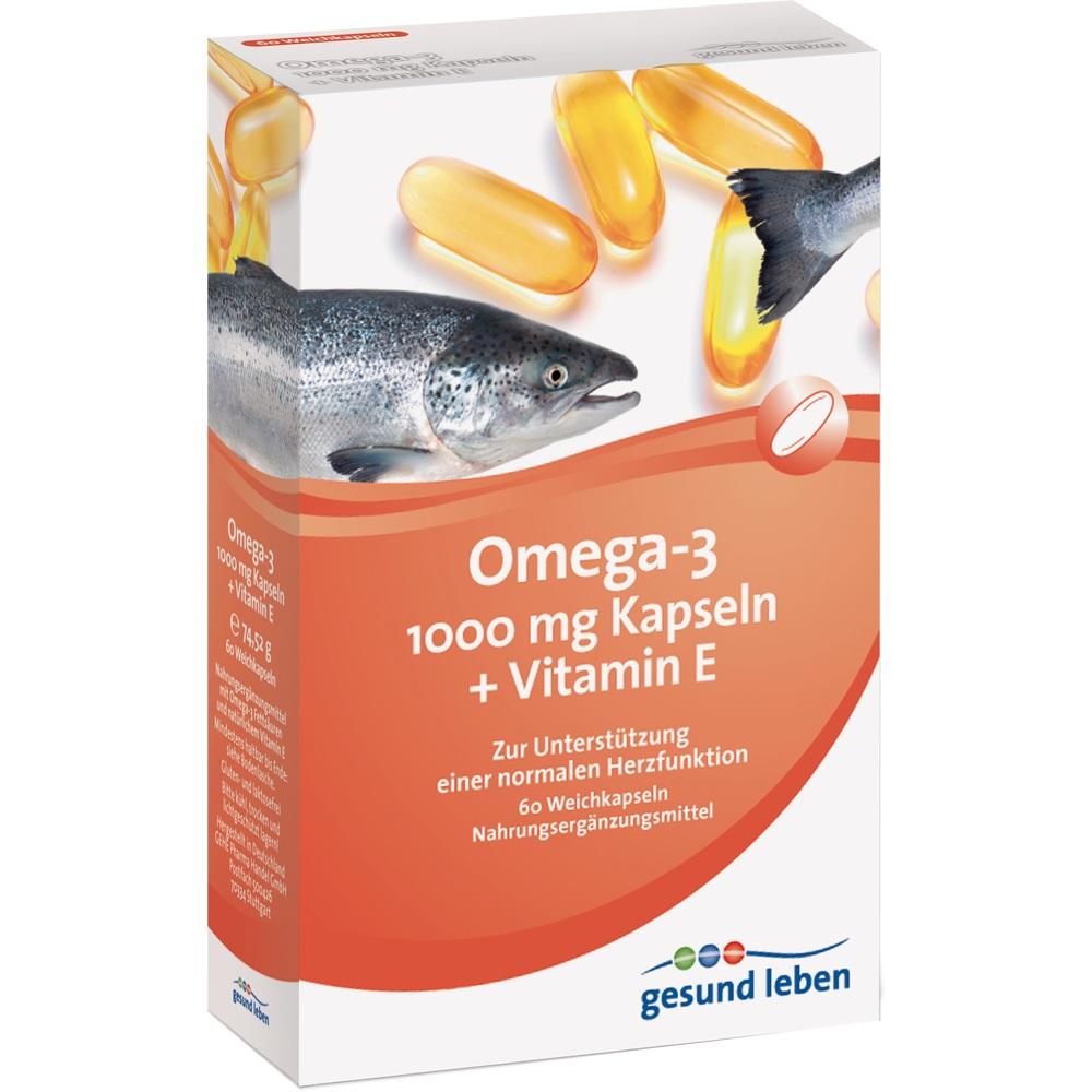 GESUND LEBEN Omega-3 1.000 mg Kapseln+Vitamin E