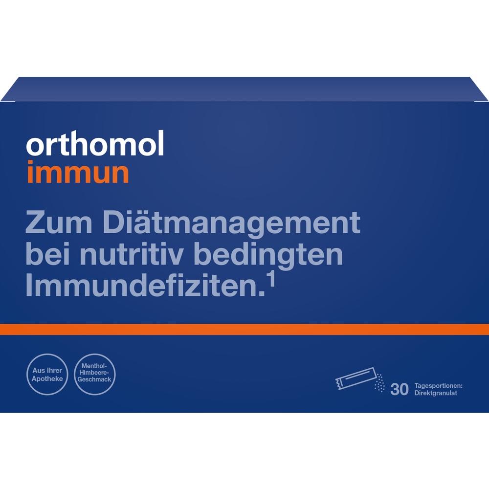 ORTHOMOL Immun Direktgranulat Himbeer/Menthol